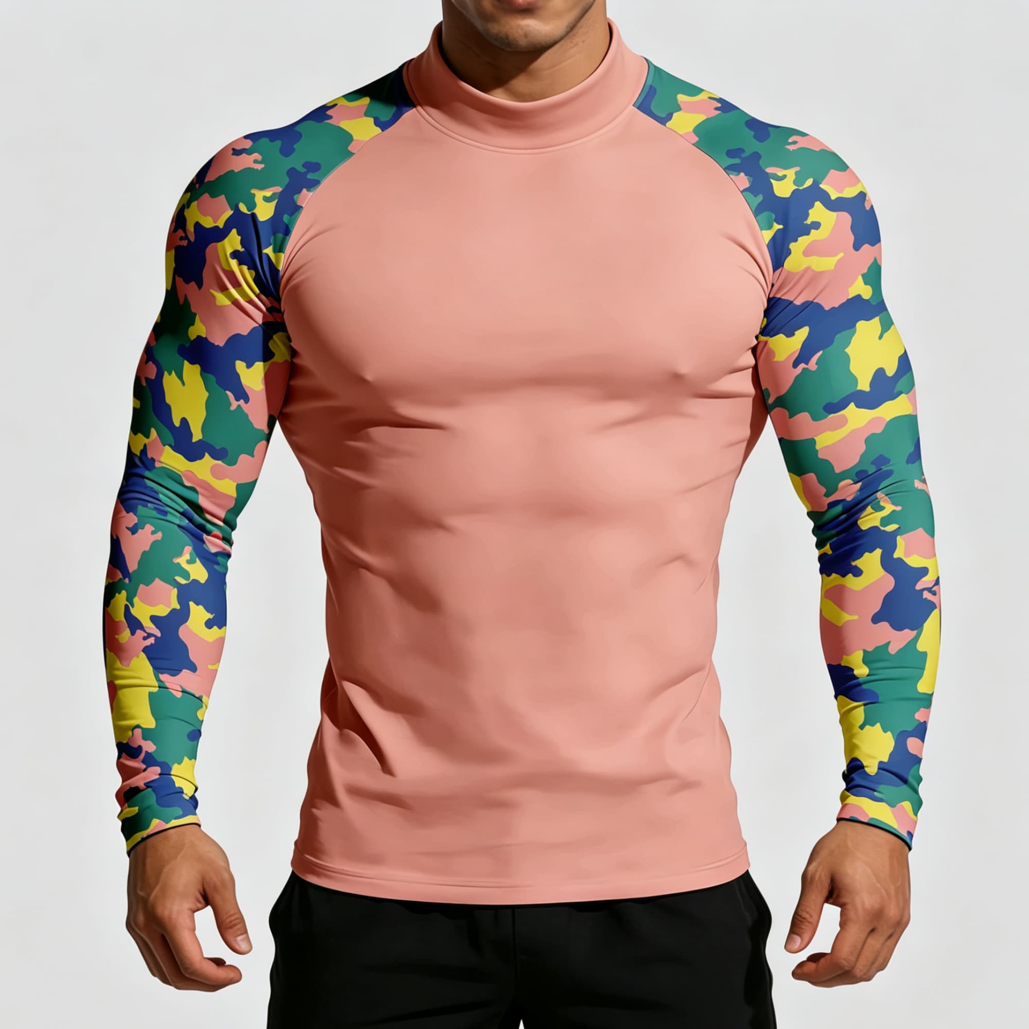 Men Pastel Camouflage Print Mo - đánh giá và giá Base Layer Top